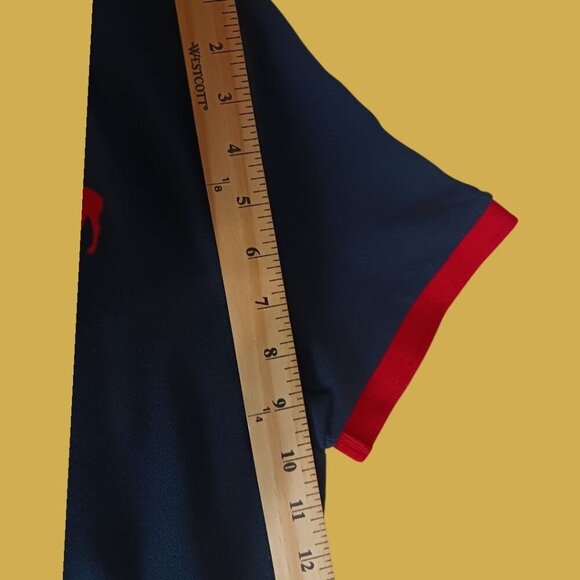 Abercrombie & Fitch Muscle Polo Shirt XL Casual Boy Navy/red XLarge - Picture 5 of 13